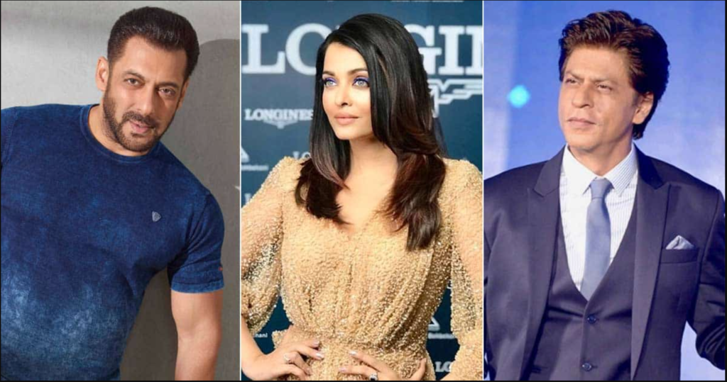 Aishwarya Rai,  Aamir Khan, Shah Rukh Khan, and Salman Khan