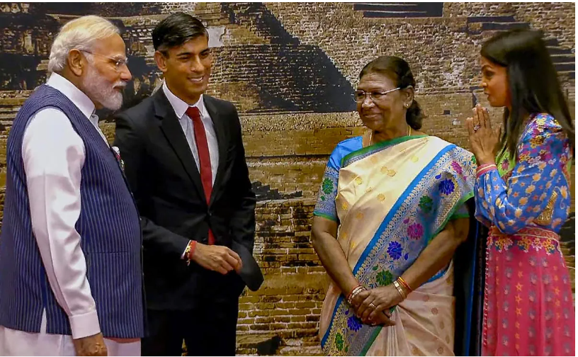 Rishi Sunak's Wife, Rishi sunak, Akshata murty,G20 summit, Akshata Murty's dress