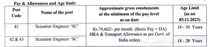 isro recruitment 2023