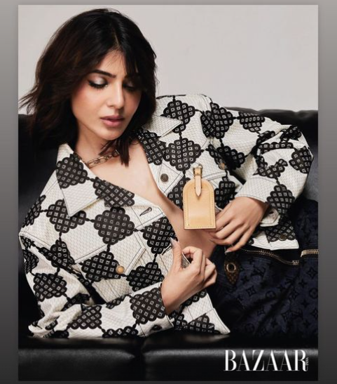 Samantha Ruth Prabhu, Louis Vuitton, Louis Vuitton collection, Harper's Bazaar, Arpita Mehta saree, Fashion