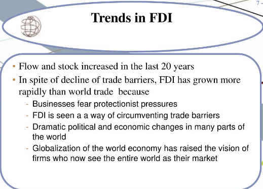 Foreign Investment Trends  