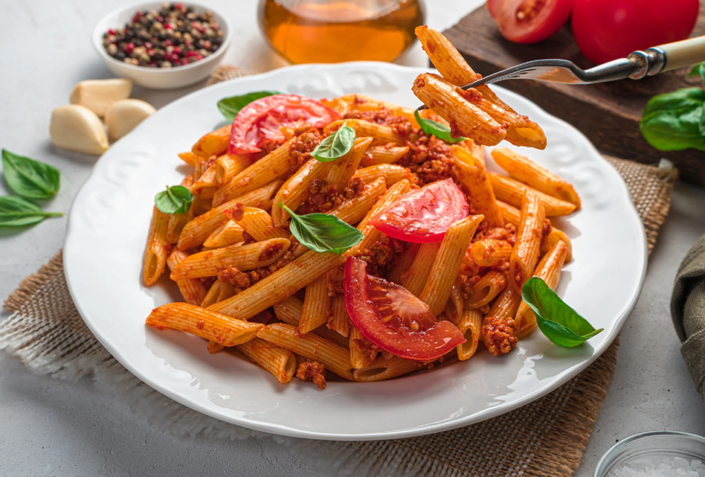 Spicy Millet Penne Arrabbiata, Pasta