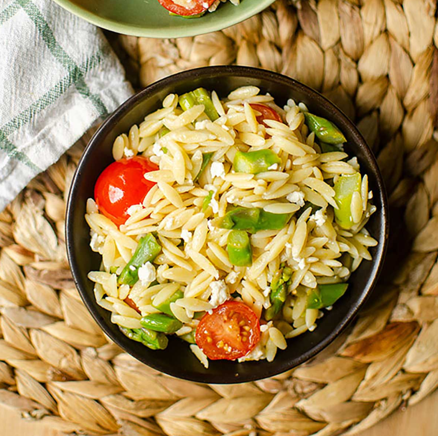 Millet Orzo with Lemon and Asparagus, Pasta