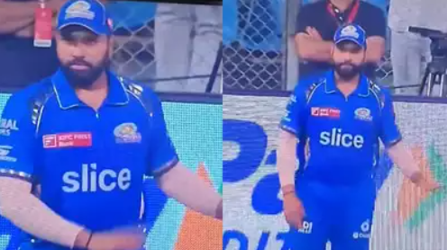 Rohit sharma urguing with Wankhede and calm the crowd