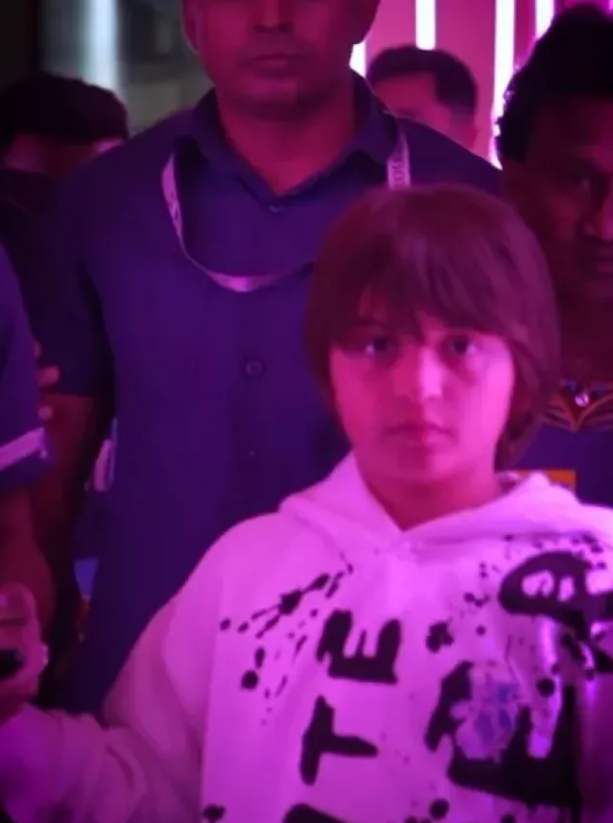 SRK's Son AbRam Exicited reaction in KKR Match