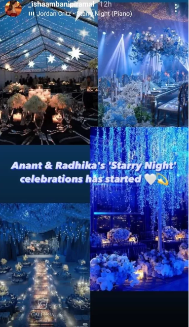 "Starry Night" Of Anant Ambani And Radhika Merchant