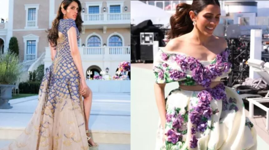 Shloka Mehta Styled Her 3D Lavender Co-ord Set With A Large Diamond And Heart-Shaped Earrings