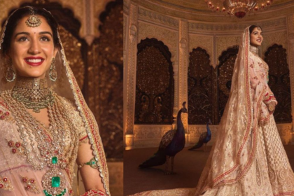 Radhika Merchant Wore A 'Panetar' Lehenga With A 5-Meter-Long Trail On Her Wedding Day