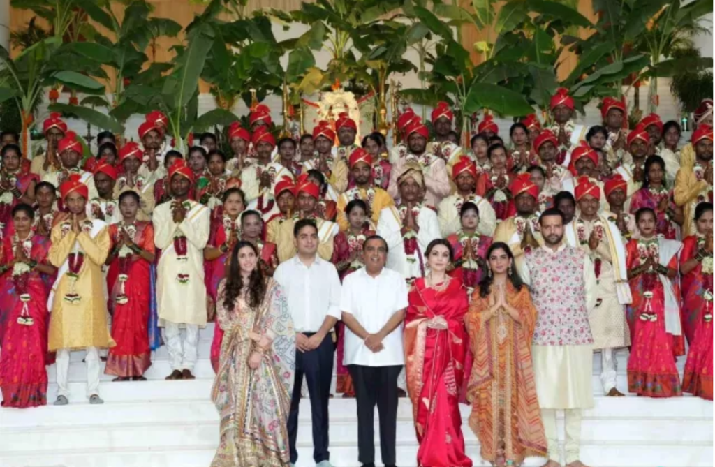 The Ambanis threw a'samuh vivah' for poor couples ahead of Anant and Radhika's wedding