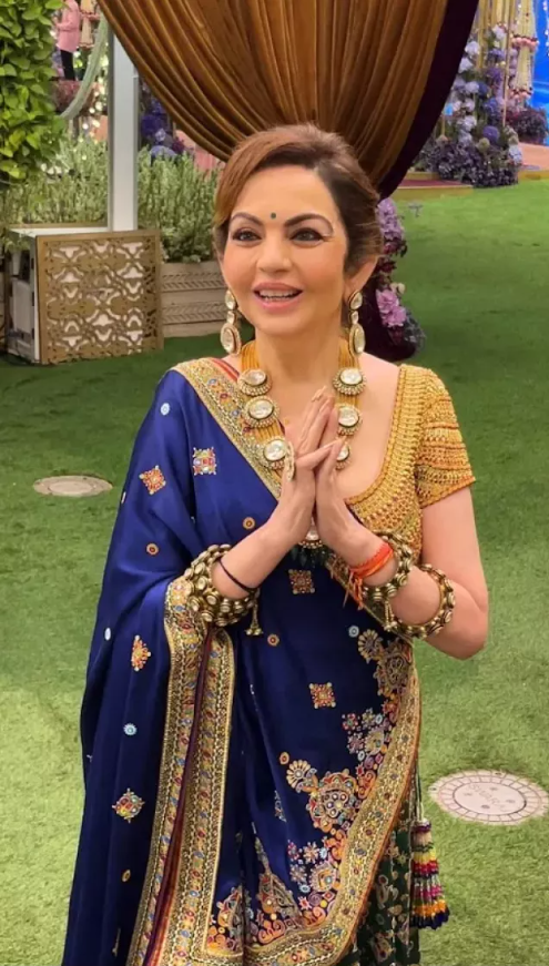 Nita Ambani looks ethereal in a peacock-inspired sari