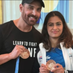 John Abraham For Holding Olympic Medalist Manu Bhaker's Medal