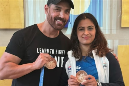 John Abraham For Holding Olympic Medalist Manu Bhaker's Medal